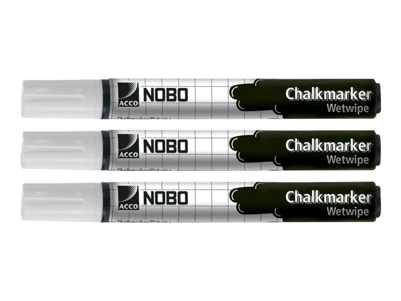 Nobo Chalkmaker - marker - white (pack of 3)