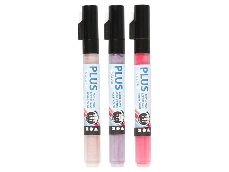 Creativ Company Plus Color Paint Pens - Fuchsia.Dusty Rose.Dark Lilac