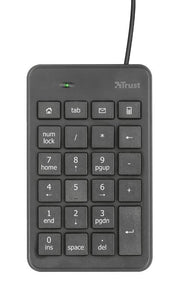Trust Xalas USB-Zehnertastatur - Schwarz
