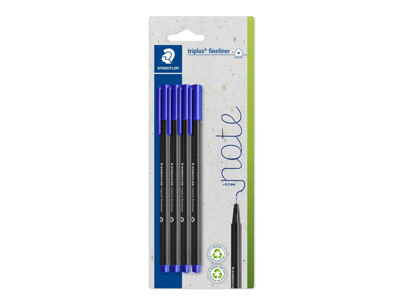 Staedtler Fineliner triplus rPP blue 4pc Bl