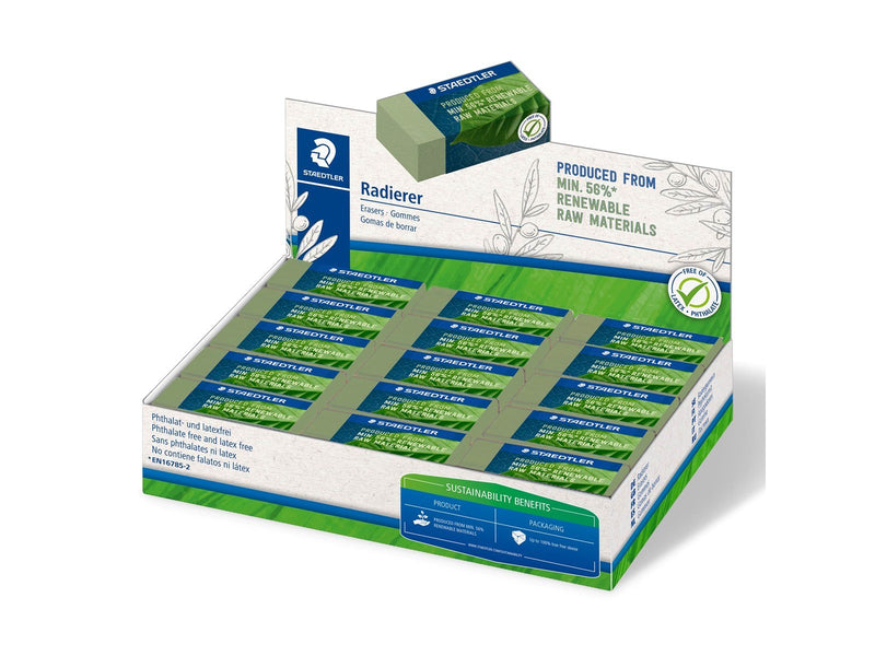 Staedtler Eraser 526 83 renew raw mat 56% 30 pcs.