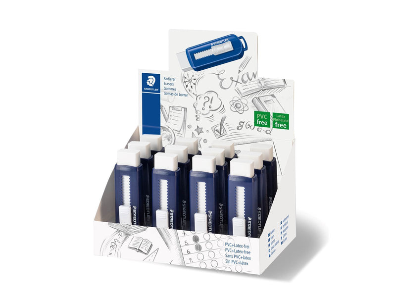 Staedtler Eraser with sliding plastic sleeve 12 pcs