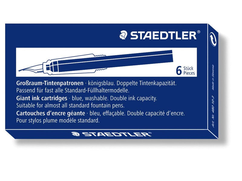 Staedtler giant ink cartridge, 20 x 6 pcs, blue