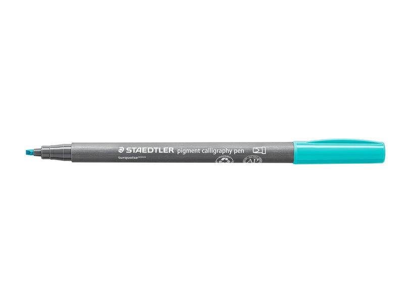 Staedtler pigment calligraphy pen 10 pcs turquoise
