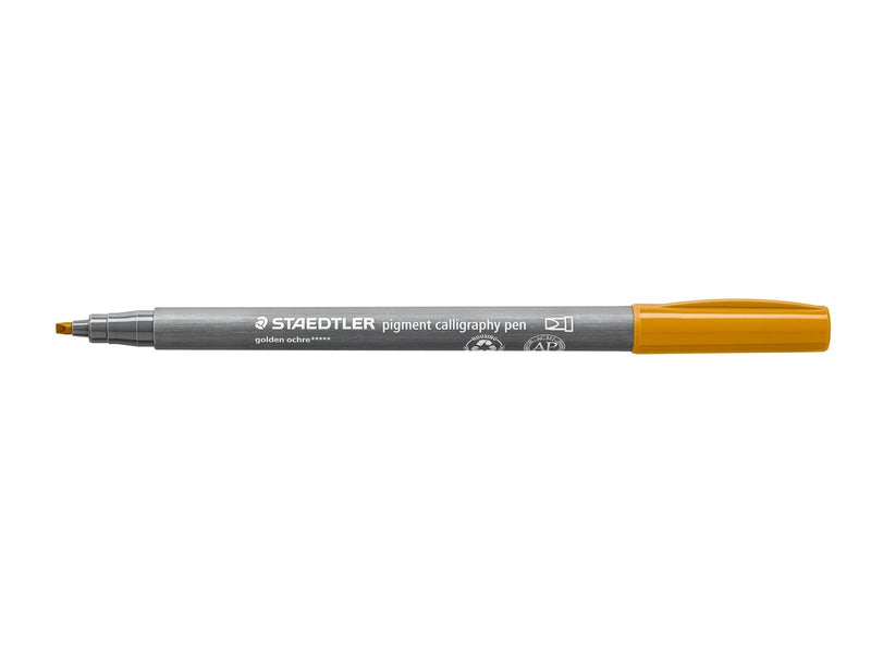 Staedtler pigment calligraphy pen 10 pcs goldenochre