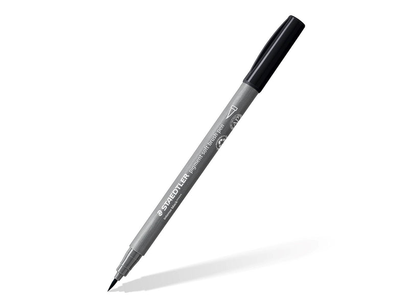 Staedtler pigment soft brush pen 10 pcs int. black