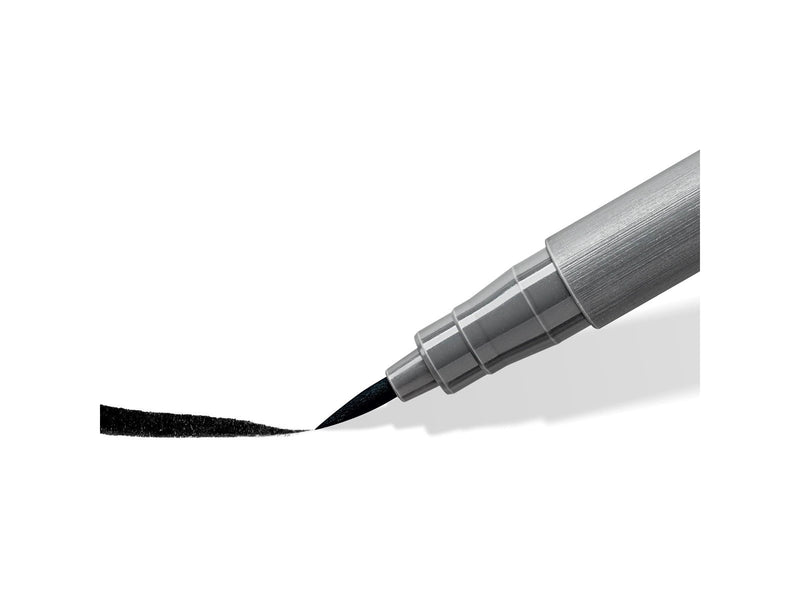 Staedtler pigment soft brush pen 10 pcs int. black