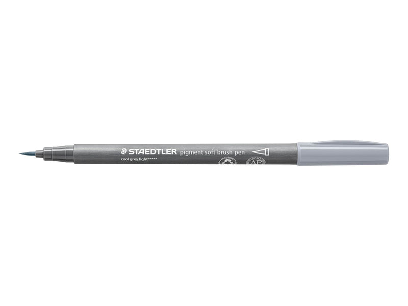 Staedtler pigment soft brush pen 10 pcs coolgrey med