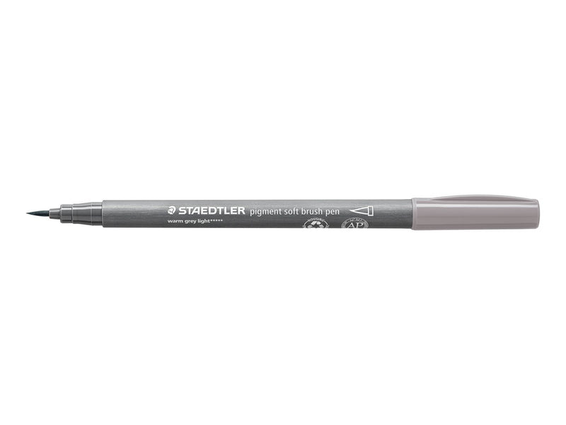 Staedtler pigment soft brush pen 10 pcs warmgreyligh