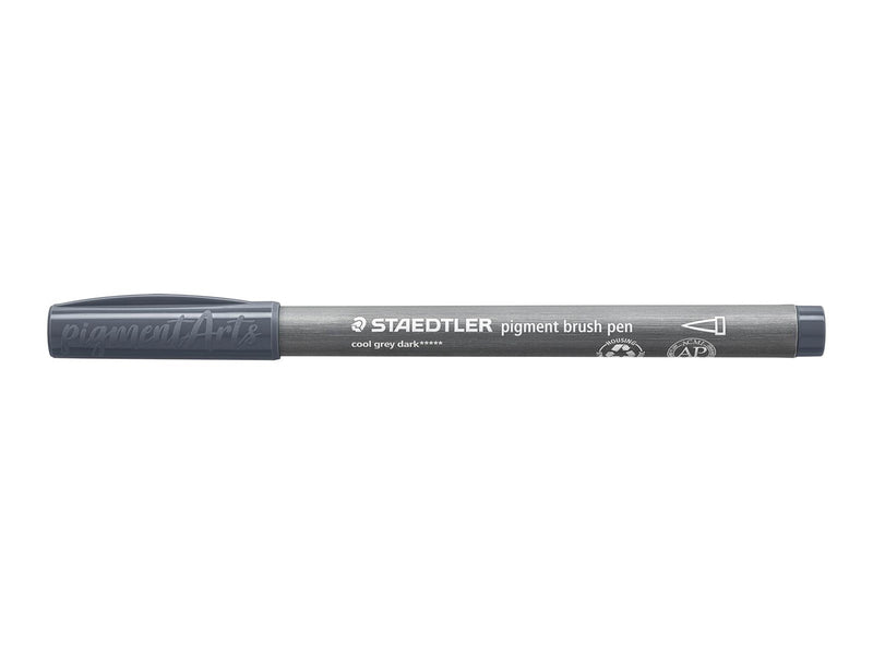 Staedtler pigment brush pen 10 pcs cool grey dark