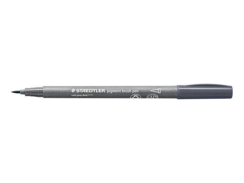 Staedtler pigment brush pen 10 pcs cool grey dark