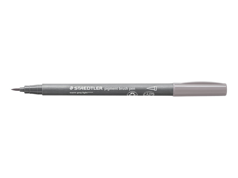 Staedtler pigment brush pen 10 pcs warm grey medium