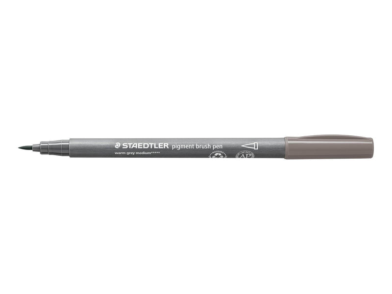 Staedtler pigment brush pen 10 pcs warm grey medium