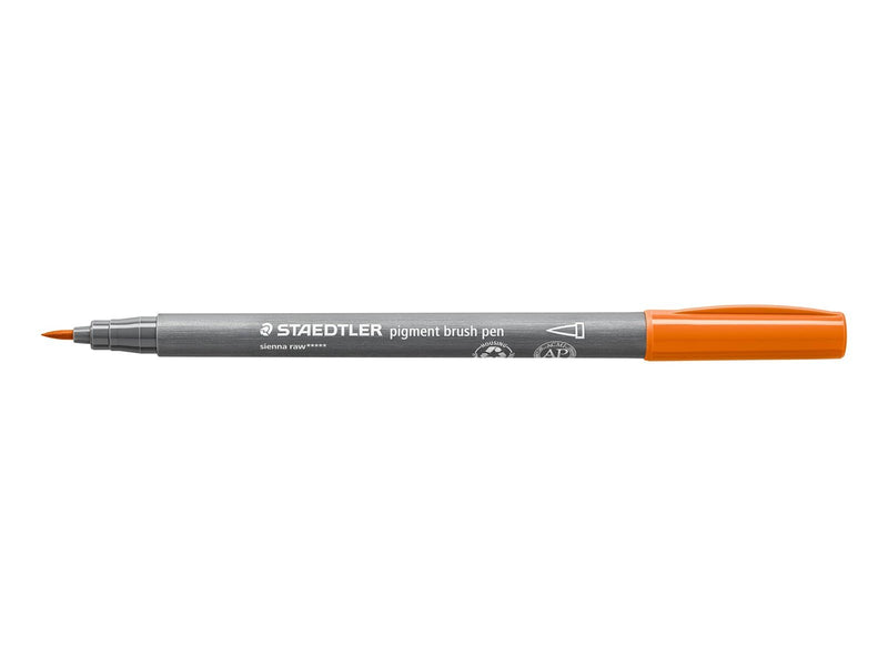 Staedtler pigment brush pen 10 pcs sienna raw