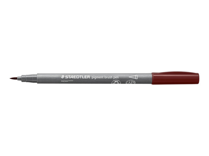 Staedtler pigment brush pen 10 pcs maroon