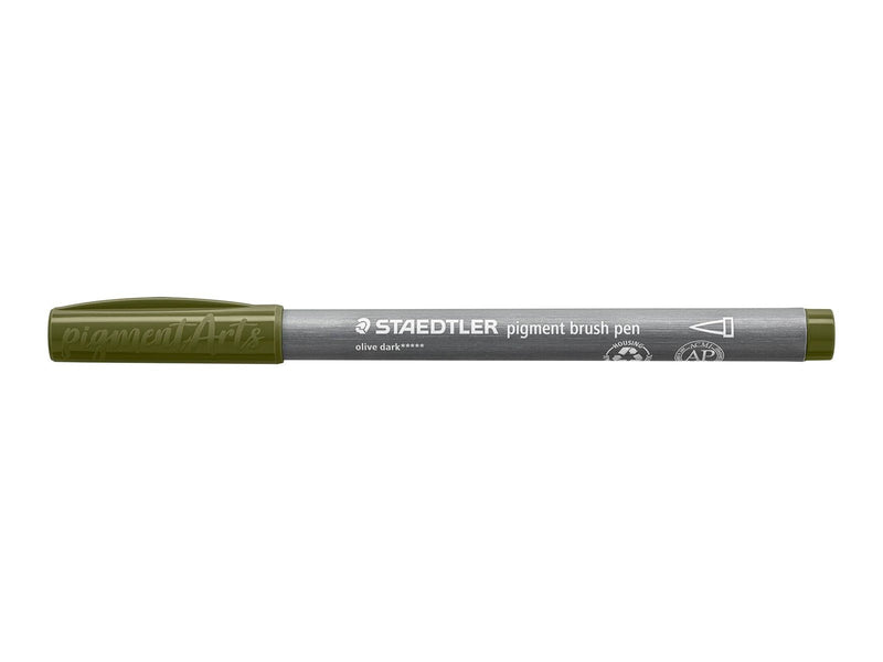 Staedtler pigment brush pen 10 pcs olive dark