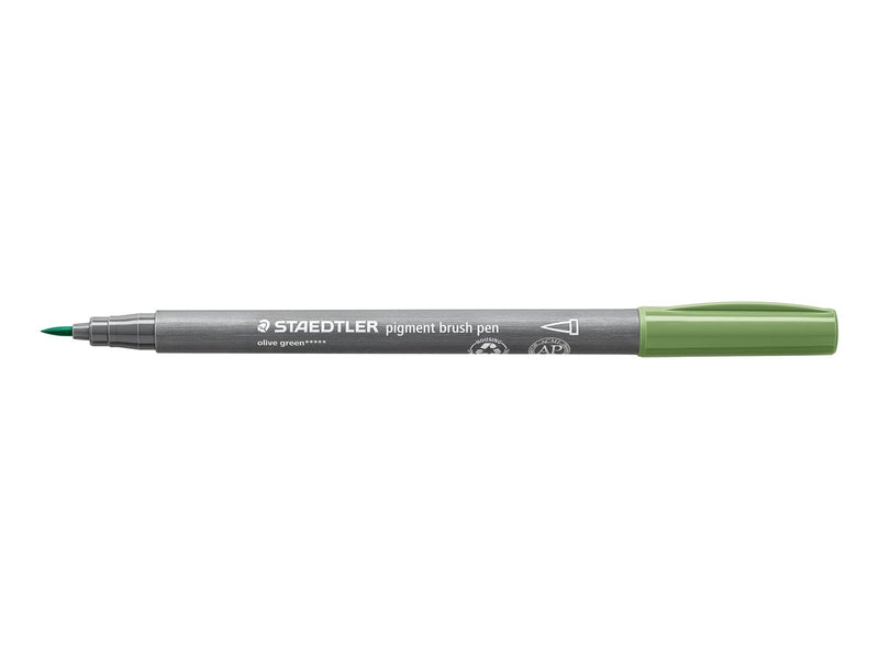 Staedtler pigment brush pen 10 pcs olive green