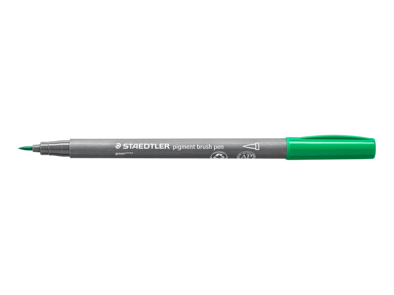Staedtler pigment brush pen 10 pcs green