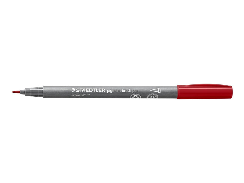 Staedtler pigment brush pen 10 pcs carmine red