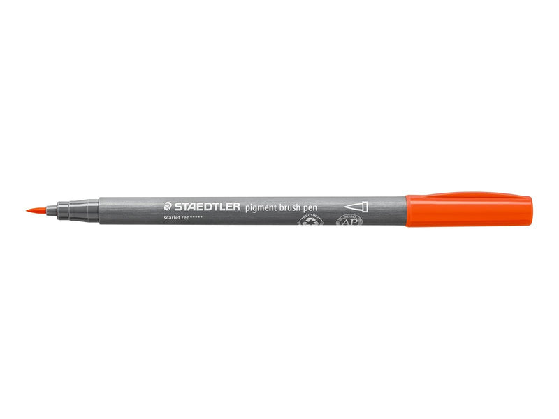 Staedtler pigment brush pen 10 pcs scarlet red