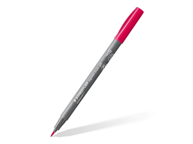 Staedtler pigment brush pen 10 pcs bordeaux red