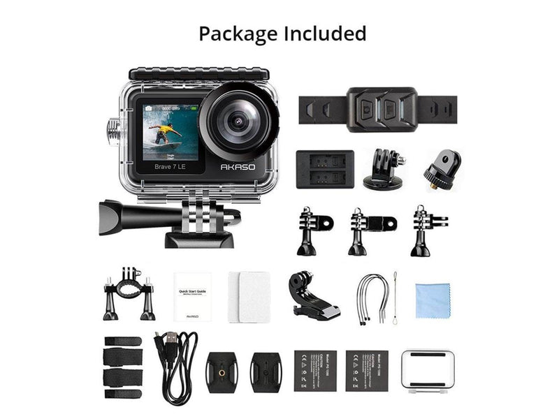 Akaso Brave 7 LE Dual Screen 4K/30fps Action Camera IPX7 Waterproof