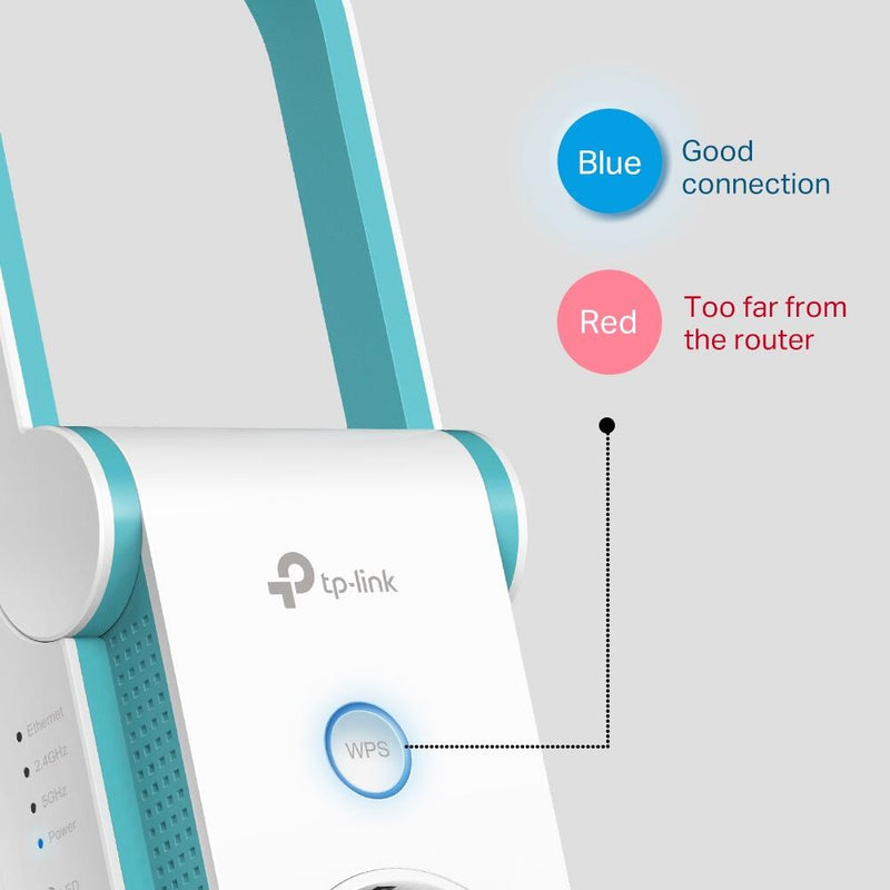 TP-Link RE365 AC1200-Dualband-WLAN-Repeater mit Steckdose Gigabit Ethernet Wi-Fi 5 GHz und 2.4 GHz