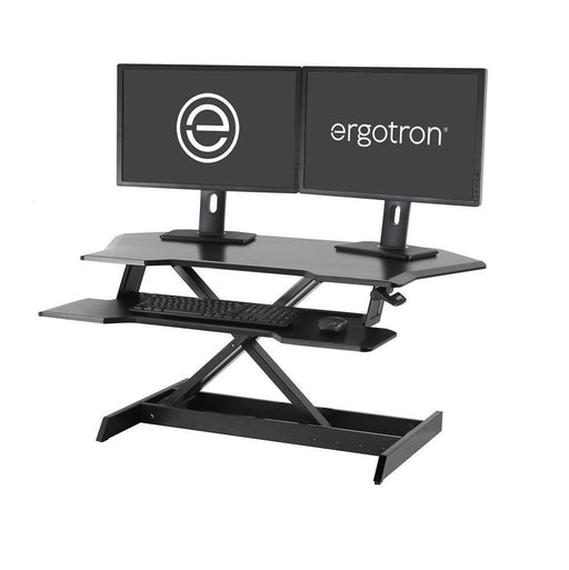 Ergotron WorkFit Corner Steh-Sitz Arbeitsplatz für einen Bildschirm bis 76,2 cm (30')