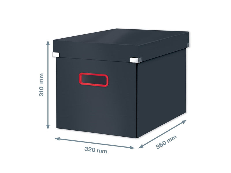 Leitz  Click & Store Cosy Aufbewahrungs- und Transportbox Cube Groß Samtgrau