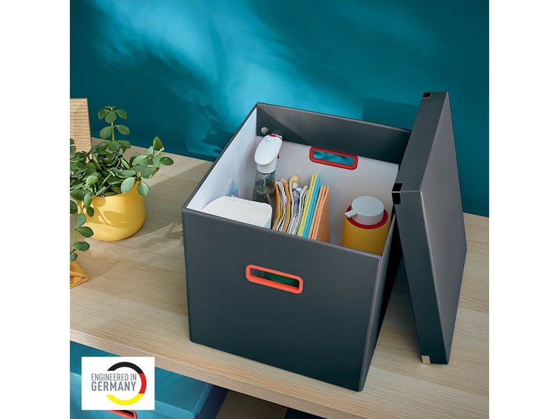 Leitz  Click & Store Cosy Aufbewahrungs- und Transportbox Cube Groß Samtgrau