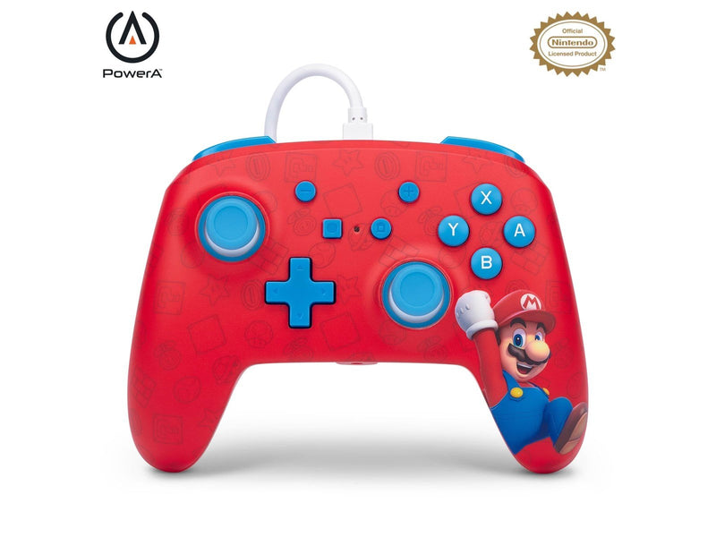 PowerA Enhanced Wired Controller for Nintendo Switch - Woo-hoo! Mario - Wired Controller - Nintendo Switch