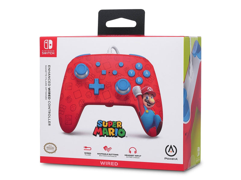 PowerA Enhanced Wired Controller for Nintendo Switch - Woo-hoo! Mario - Wired Controller - Nintendo Switch