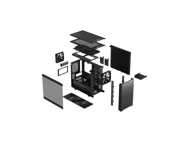 Fractal Design Define 7 Nano - Black TG Light Tint - Gehäuse - Miditower - Schwarz