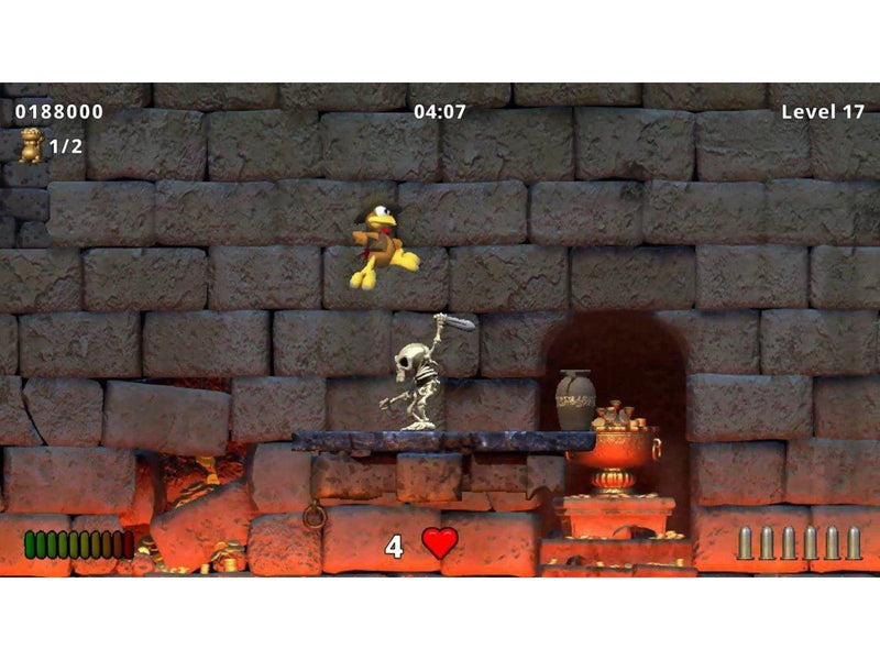 Crazy Chicken Jump 'n' Run Traps and Treasures - Sony PlayStation 4 - Plattform - PEGI 7