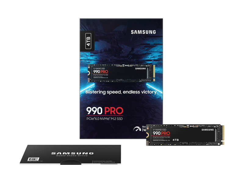 Samsung 990 Pro SSD - 4TB - Ohne Kühlkörper - M.2 2280 - PCIe 4.0