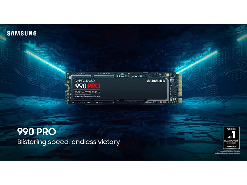 Samsung 990 Pro SSD - 4TB - Ohne Kühlkörper - M.2 2280 - PCIe 4.0
