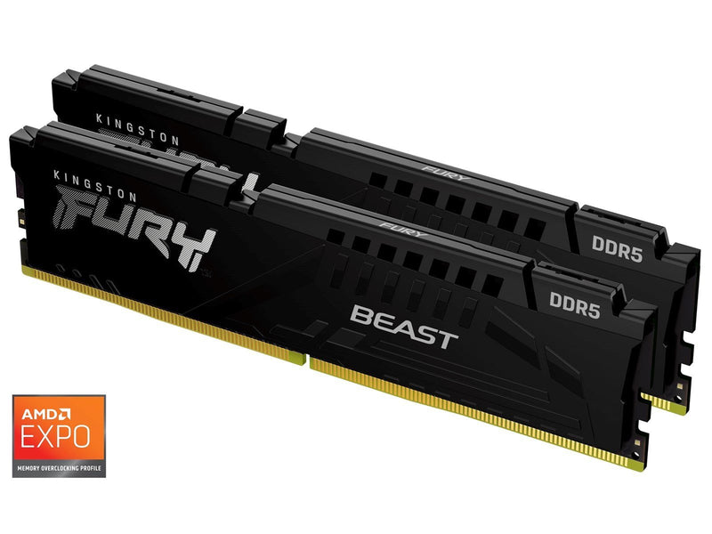 Kingston FURY Beast DDR5-5200 - 32GB - CL36 - Dual Channel (2 pcs) - AMD EXPO & Intel XMP - Schwarz