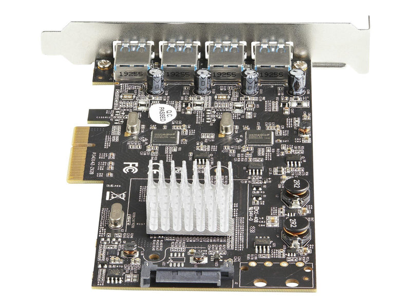 StarTech.com 4-Port USB PCIe Card - 10Gbps USB 3.1/3.2 Gen 2 Type-A PCI Express Expansion Card - 2 Controllers - 4xUSB - Windows