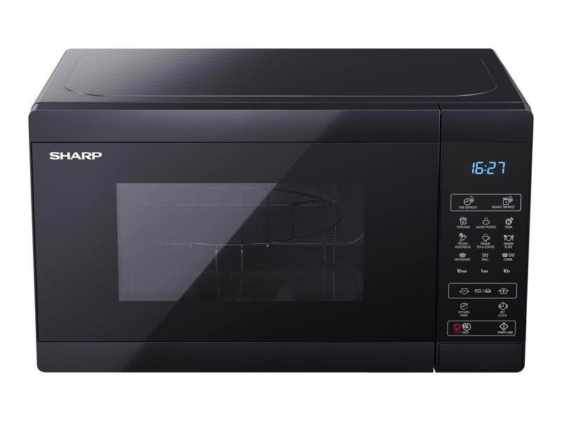 Sharp YC-MG02E-B - microwave oven with grill - freestanding - black