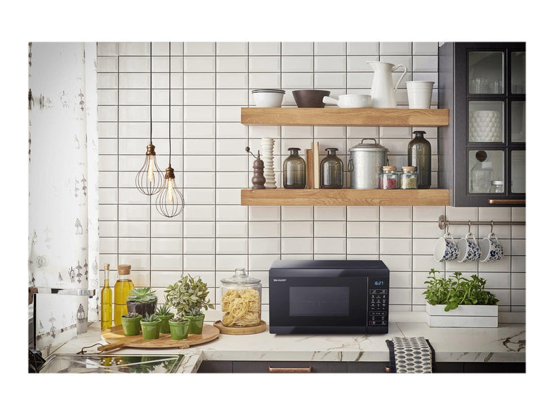 Sharp YC-MG02E-B - microwave oven with grill - freestanding - black