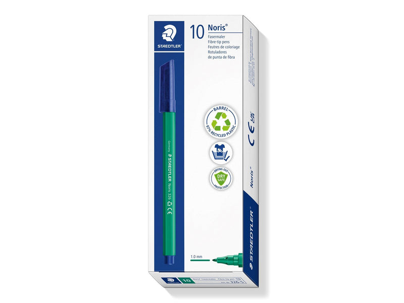Staedtler Fibre-tip pen Noris.10 pcs green