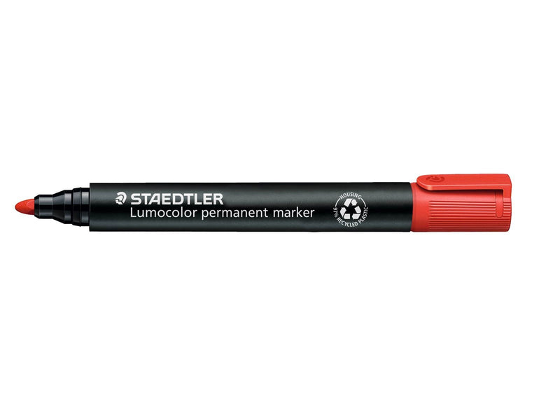 Staedtler Marker Lumocolor permanent.10 pcs Red