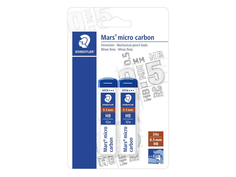 Staedtler Mec.penc.lead M.micro0.5mmHB 2pcsBc