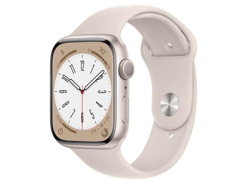 Apple Watch Series 8 GPS 45mm Starlight Aluminium Case with Starlight Sport Band