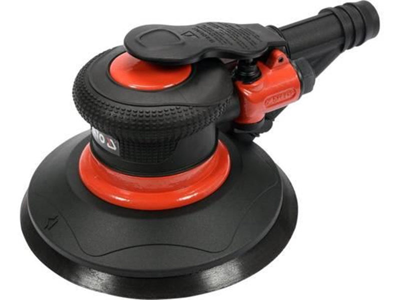 Yato YT-09740 PNEUMATIC ECCENTRIC SANDER WITH EXTRACTION 5MM OSCILLATION. KIT INCLUDES DUST BAG AND EXHAUST HOSE