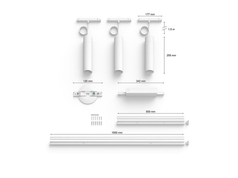 Philips Hue Perifo Ceiling Pendant - 3 Cylinders - White