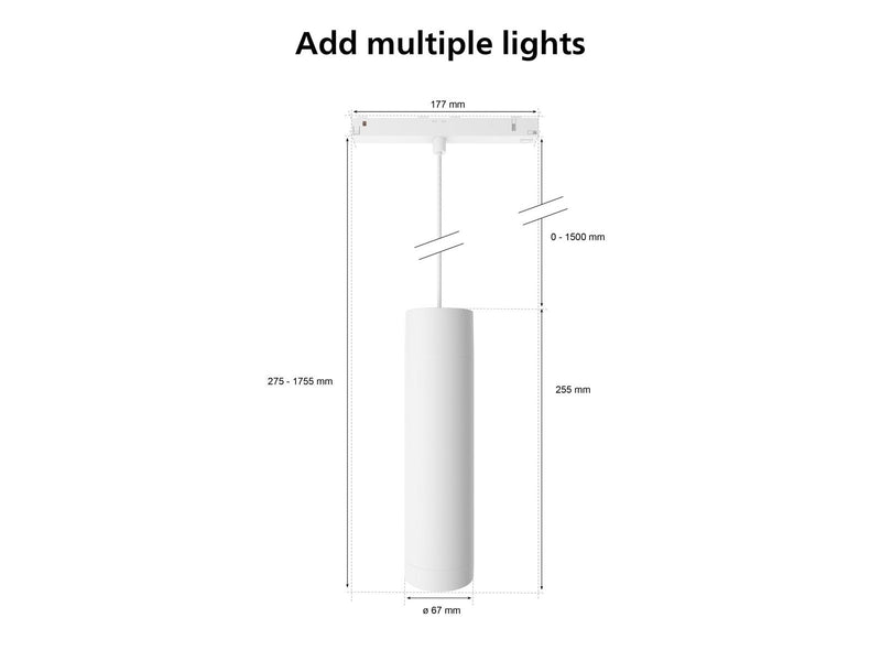 Philips Hue Perifo Ceiling Pendant Cylinder Lamp - White