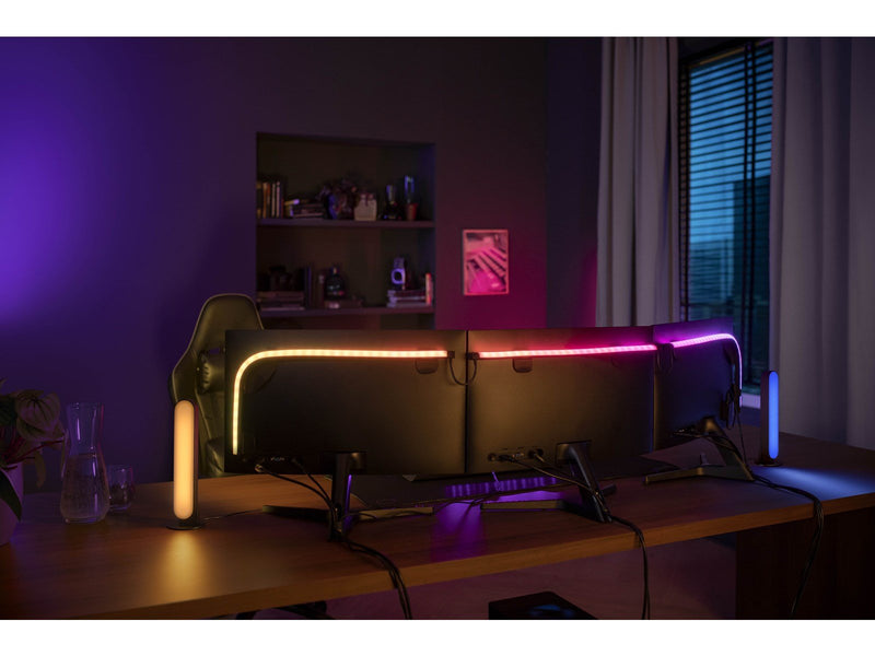 Philips Hue Play Gradient PC Lightstrip 24-27" 3-Pack + Hue Bridge