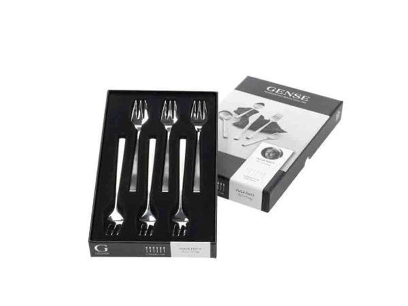 Gense Cake fork Fuga 15.5 cm 6 pcs Matt/White steel