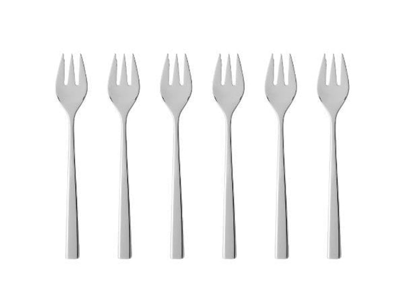 Gense Cake fork Fuga 15.5 cm 6 pcs Matt/White steel